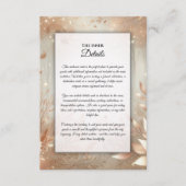 Golden Rosewood Enchanted Forest Wedding Informatiekaartje (Voorkant)
