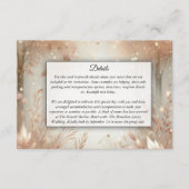 Golden Rosewood Enchanted Forest Wedding Informatiekaartje (Voorkant)