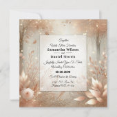 Golden Rosewood Enchanted Forest Wedding Kaart (Voorkant)