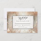 Golden Rosewood Enchanted Forest Wedding RSVP Kaartje (Voorkant)