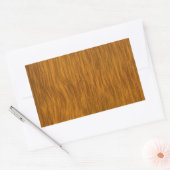 Golden Rough Wood Texture Background Rechthoekige Sticker (Envelop)