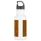 Golden Rough Wood Texture Background Waterfles (Achterkant)