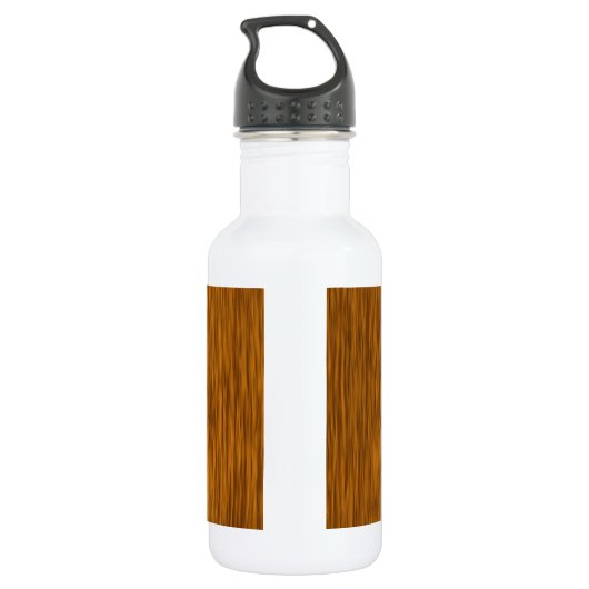 Golden Rough Wood Texture Background Waterfles (Achterkant)