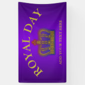 Golden Royal Crown gradiënten BG I + uw ideeën Spandoek (Verticaal)