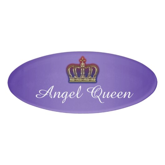 Golden Royal Crown gradiënten BG II + uw ideeën Naambadge (Voorkant)