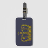 Golden Royal Crown I + je rug. en ideeën Bagagelabel (Voorkant (verticaal))