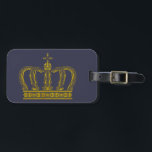 Golden Royal Crown I   je rug. en ideeën Bagagelabel<br><div class="desc">Luxe grafische vormgeving door EDDA Froehlich | Deze prachtige gouden kroon is eenvoudig aan te passen aan uw partij of gebeurtenis door jouw tekst-details, tekenstijl, tekengrootte en kleur toe te voegen. Het is voor alle zelfbewuste mensen en fans. | Voor andere design en producten kunt u contact met mij opnemen:...</div>