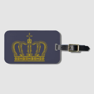 Golden Royal Crown I + je rug. en ideeën Bagagelabel
