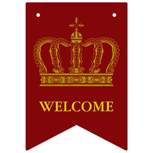 Golden Royal Crown I + je rug. en ideeën Vlaggetjes (Eerste vlag)