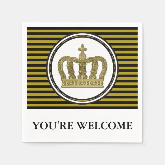 Golden Royal Crown II + je rug. en ideeën Servet (Voorkant)