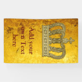 Golden Royal Crown II + je rug. en ideeën Spandoek (Horizontaal)