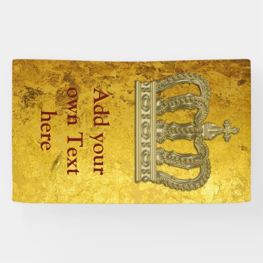 Golden Royal Crown II + je rug. en ideeën Spandoek (Horizontaal)