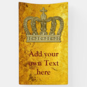 Golden Royal Crown II + je rug. en ideeën Spandoek (Verticaal)
