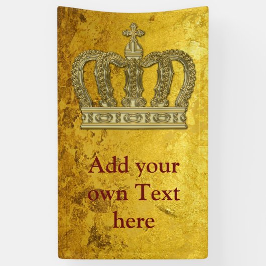 Golden Royal Crown II + je rug. en ideeën Spandoek (Verticaal)