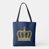Golden Royal Crown II + je rug. en ideeën Tote Bag (Achterkant)