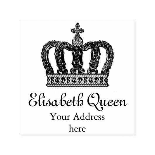 Golden Royal Crown II + je rug. en ideeën Zelfinktende Stempel (Design)