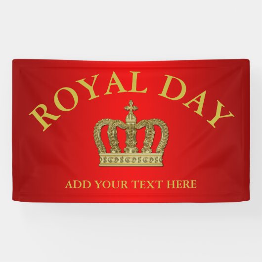 Golden Royal Crown II + je ruggengraat. en ideeën Spandoek (Horizontaal)