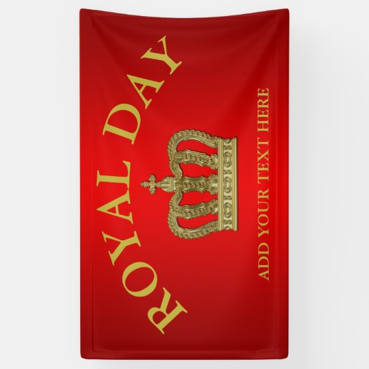 Golden Royal Crown II + je ruggengraat. en ideeën Spandoek (Verticaal)