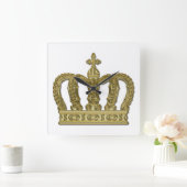 Golden Royal Crown II + je ruggengraat. en ideeën Vierkante Klok (Huis)