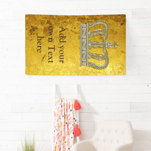 Golden Royal Crown III + je ruggengraat. en ideeën Spandoek (Insitu)