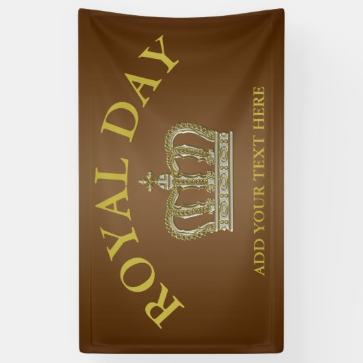 Golden Royal Crown III + je ruggengraat. en ideeën Spandoek (Verticaal)