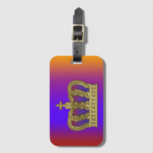 Golden Royal Crown IV + je ruggengraat. en ideeën Bagagelabel (Voorkant (verticaal))