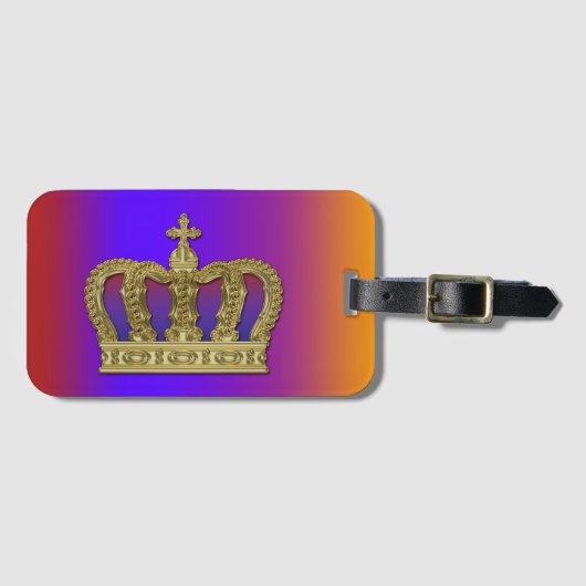Golden Royal Crown IV + je ruggengraat. en ideeën Bagagelabel (Voorkant (horizontaal))
