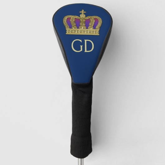 Golden Royal Crown IV + je ruggengraat. en ideeën Golfheadcover (Voorkant)