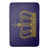 Golden Royal Crown + je ruggengraat. en ideeën Badmat (Voorkant Verticaal)