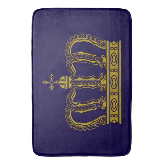 Golden Royal Crown + je ruggengraat. en ideeën Badmat (Voorkant Verticaal)
