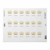 Golden Royal Crown + je ruggengraat. en ideeën Etiket (Full Sheet)