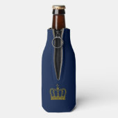 Golden Royal Crown + je ruggengraat. en ideeën Flesjeskoeler (Fles Achterkant)