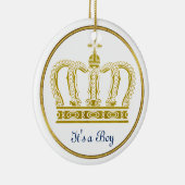 Golden Royal Crown + je ruggengraat. en ideeën Keramisch Ornament (Rechts)