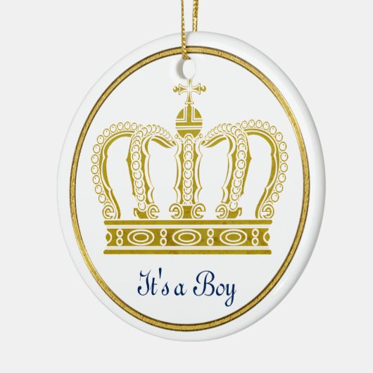 Golden Royal Crown + je ruggengraat. en ideeën Keramisch Ornament (Links)