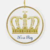 Golden Royal Crown + je ruggengraat. en ideeën Keramisch Ornament (Achterkant)