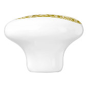 Golden Royal Crown + je ruggengraat. en ideeën Keramische Knop (Zijkant)