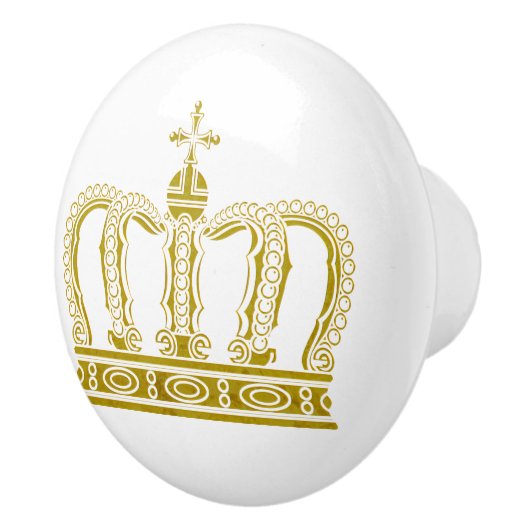 Golden Royal Crown + je ruggengraat. en ideeën Keramische Knop (Rechts)