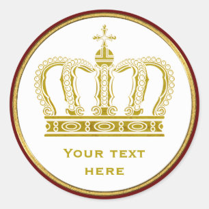Golden Royal Crown + je ruggengraat. en ideeën Ronde Sticker