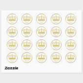 Golden Royal Crown + je ruggengraat. en ideeën Vierkante Sticker (Vel)