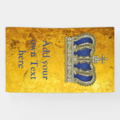 Golden Royal Crown V + je ruggengraat. en ideeën Spandoek (Horizontaal)