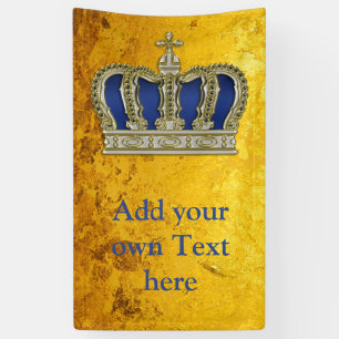 Golden Royal Crown V + je ruggengraat. en ideeën Spandoek