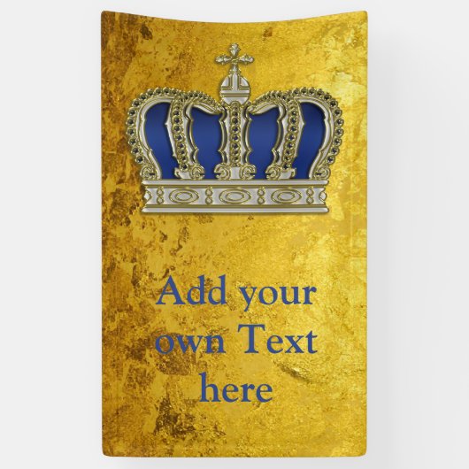 Golden Royal Crown V + je ruggengraat. en ideeën Spandoek (Verticaal)