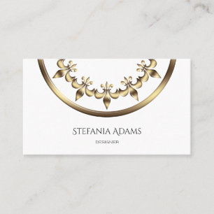 Golden Royal Fleur-de-Lis element. Visitekaartje