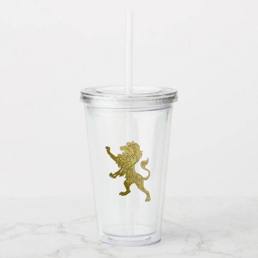 Golden Royal Lion Acryl Drinkbeker (Voorkant)