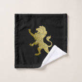 Golden Royal Lion Black Bad Handdoek (Wasdoekje)