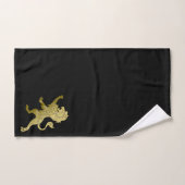 Golden Royal Lion Black Bad Handdoek (Handdoek)