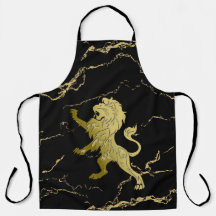 Golden Royal Lion Black en Gold Marble
