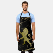 Golden Royal Lion Black en Gold Marble Schort (Gedragen)