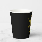 Golden Royal Lion Black Papieren Bekers (Rechts)