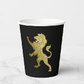 Golden Royal Lion Black Papieren Bekers (Voorkant)